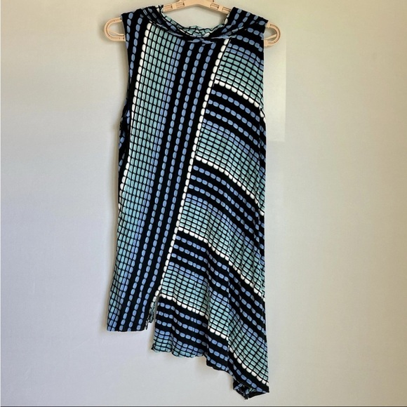 Habitat Clothes To Live In Dress Sz M Artsy Textured Polka Dots Asymmetrical EUC - Picture 12 of 14